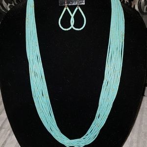 Real Turquoise handcrafted beaded necklace